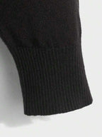 Suéter Meio Zíper Gola Alta Listrado Com Ribana Casual Tricot