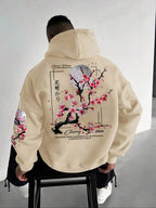 Moletom Com Capuz Ribana Estampa Cerejeira Oriental Street