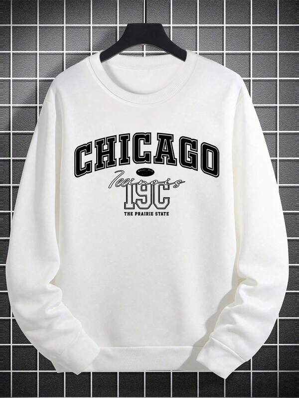 Suéter Gola Redonda Estampa Lettering Com Ribana Oversized Casual