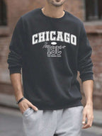 Suéter Gola Redonda Estampa Lettering Com Ribana Oversized Casual