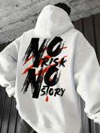 Moletom Com Capuz Estampa Lettering Gigante Nas Costas Casual
