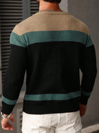 Suéter Tricot Trançado Gola Redonda Com Ribana Casual