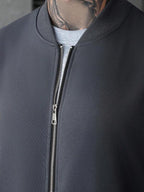 Conjunto Moletom Com Zíper e Ribana e Calça Com Cordão