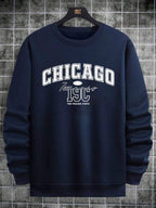 Suéter Gola Redonda Estampa Lettering Com Ribana Oversized Casual