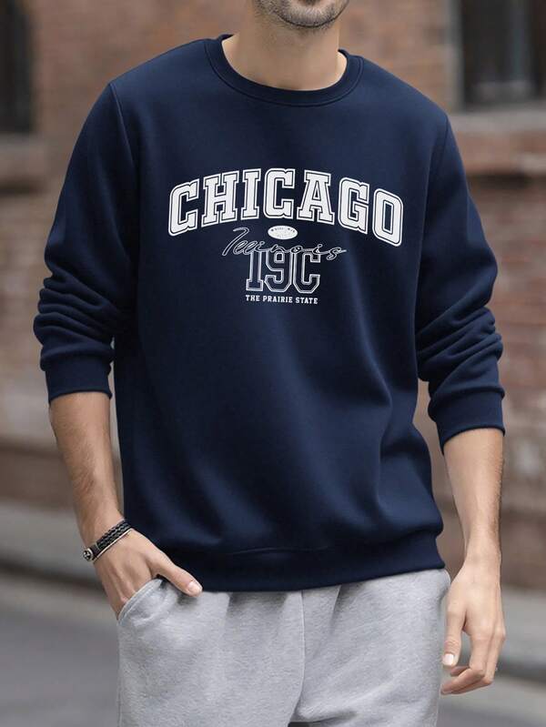 Suéter Gola Redonda Estampa Lettering Com Ribana Oversized Casual