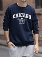 Suéter Gola Redonda Estampa Lettering Com Ribana Oversized Casual