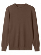 Suéter Tricot Texturizado Gola Redonda Com Ribana Slim Fit