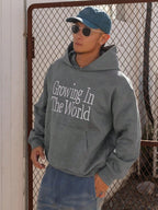 Moletom Com Capuz Bolso Canguru Oversized Ribana Estampa