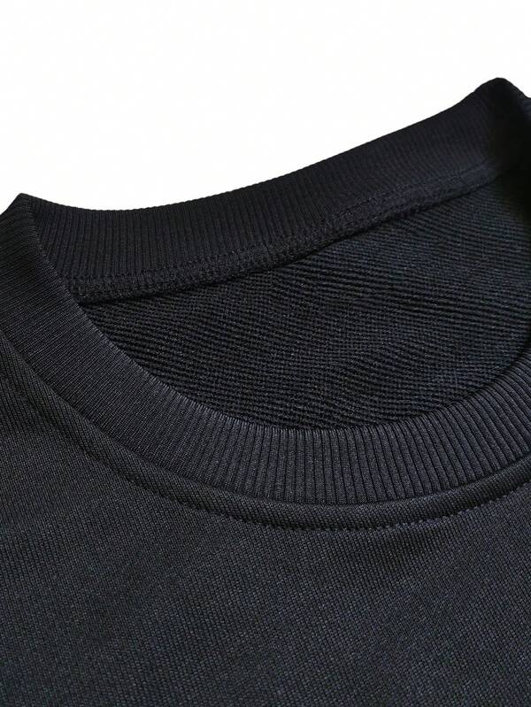 Suéter Gola Alta Bordado Com Ribana Minimalista Casual Regular