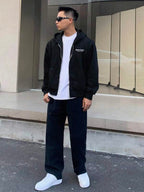 Moletom Com Capuz Com Zíper Bolso Canguru Ribana Casual