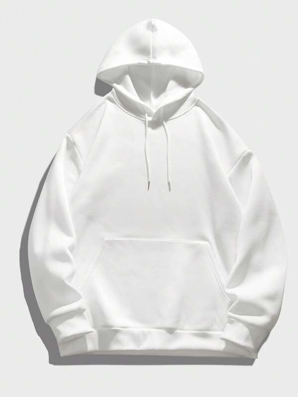 Moletom Com Capuz Estampa Lettering Gigante Nas Costas Casual