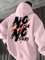 Moletom Com Capuz Estampa Lettering Gigante Nas Costas Casual