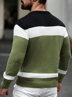 Suéter Tricot Trançado Gola Redonda Com Ribana Casual