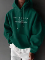 Moletom Com Capuz Bolso Canguru Oversized Estampa Casual