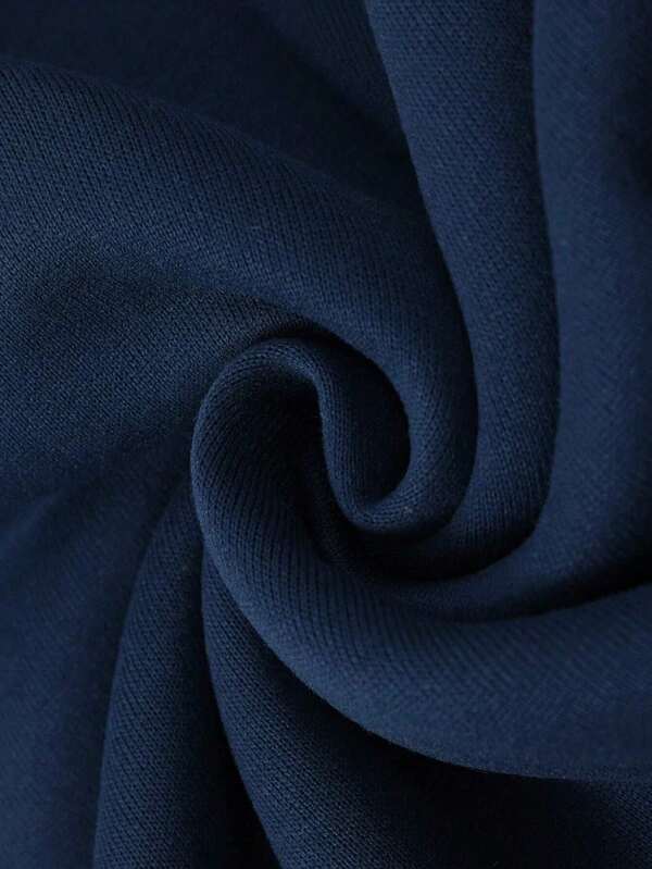 Suéter Gola Alta Bordado Com Ribana Minimalista Casual Regular