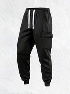 Conjunto Moletom Com Bolso Canguru e Calça Cargo Com Punho