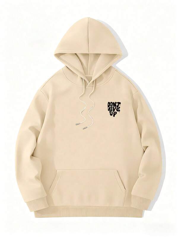 Moletom Com Capuz Ribana Estampa Lettering Street Urbano
