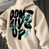 Moletom Com Capuz Ribana Estampa Lettering Street Urbano