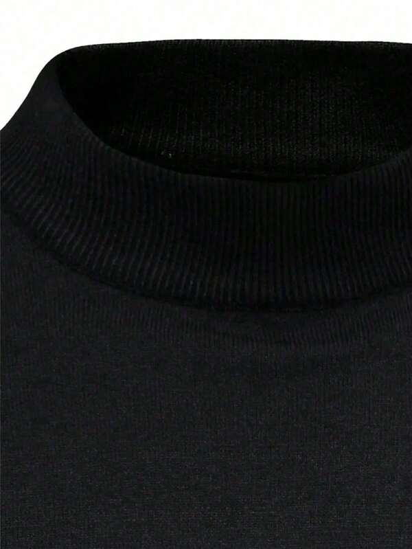 Suéter Tricot Texturizado Gola Redonda Com Ribana Slim Fit