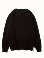 Suéter Tricot Texturizado Gola Redonda Com Ribana Slim Fit