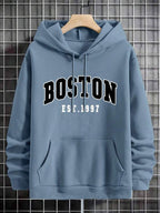 Moletom Com Capuz Bolso Canguru Ribana Lettering Urbano