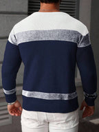 Suéter Tricot Trançado Gola Redonda Com Ribana Casual