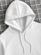 Moletom Com Capuz Estampa Geométrica Nas Costas Minimalista Ribana
