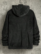 Moletom Com Capuz Felpudo Bolso Canguru Patch Frontal Casual