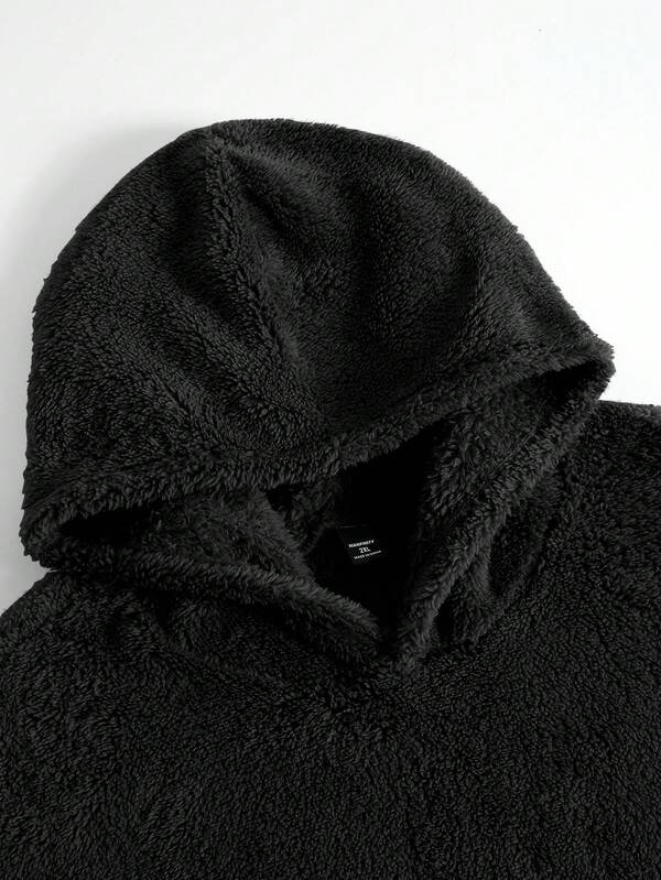 Moletom Com Capuz Felpudo Bolso Canguru Patch Frontal Casual
