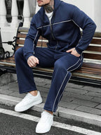 Conjunto Moletom Com Zíper e Calça Com Cordão Lateral