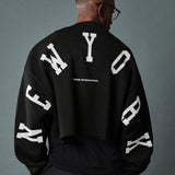 Moletom Careca Lettering Gigante Nas Costas Com Recortes Ribana