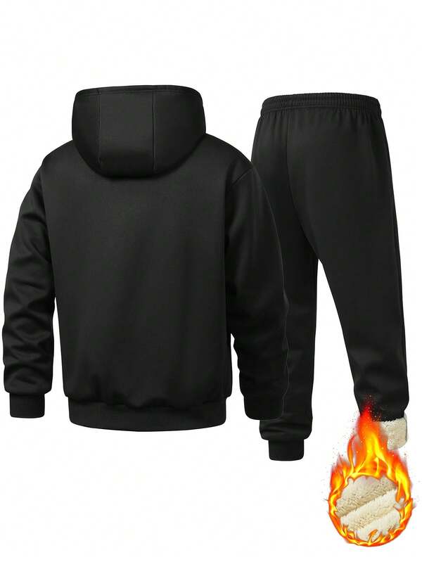 Conjunto Moletom Com Zíper e Calça Com Punho Duplo