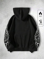 Moletom Com Capuz Com Zíper Estampa Angelical Frontal Ribana