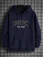 Moletom Com Capuz Bolso Canguru Ribana Lettering Urbano