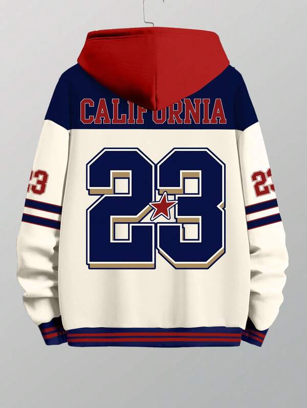 Moletom Com Capuz Estampa Universitária Lettering Frontal Ribana