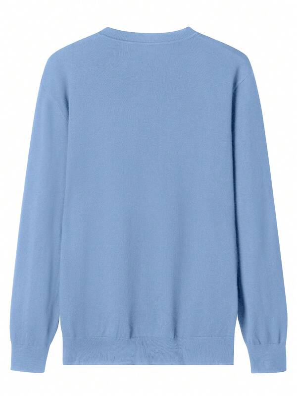 Suéter Tricot Texturizado Gola Redonda Com Ribana Slim Fit