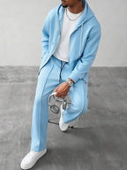 Conjunto Moletom Com Zíper e Calça Cargo Com Cordão