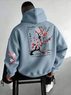Moletom Com Capuz Ribana Estampa Cerejeira Oriental Street