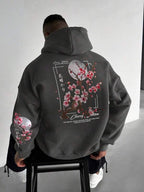 Moletom Com Capuz Ribana Estampa Cerejeira Oriental Street