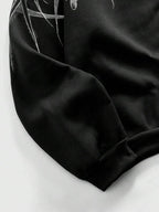Moletom Com Capuz Com Zíper Estampa Abstrata Frontal Ribana