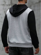 Moletom Com Capuz Raglan Texturizado Com Ribana Casual