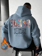 Moletom Com Capuz Bolso Canguru Ribana Estampa Oriental