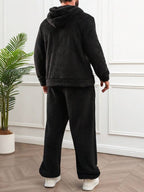 Conjunto Moletom Com Zíper Peluciado e Calça Peluciada