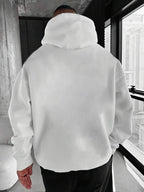 Moletom Com Capuz Bolso Canguru Com Cordão Oversized Casual
