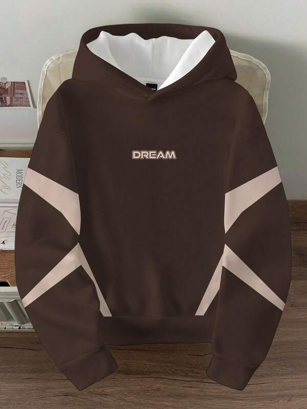 Moletom Com Capuz Com Recortes Lettering Frontal Ribana