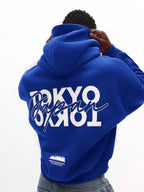 Moletom Com Capuz Lettering Tokyo Nas Costas Estampa Urbana