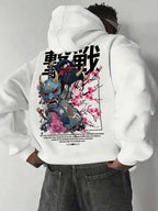 Moletom Com Capuz Ribana Estampa Samurai Oriental Street