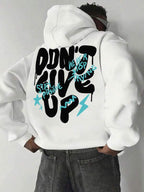 Moletom Com Capuz Estampa Lettering Costas Estilo Graffiti