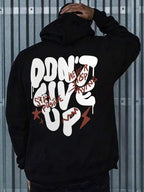 Moletom Com Capuz Estampa Lettering Costas Estilo Graffiti
