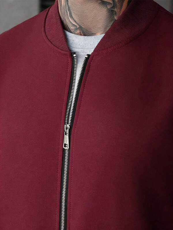 Conjunto Moletom Com Zíper e Ribana e Calça Com Cordão